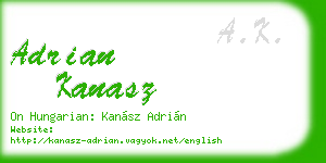 adrian kanasz business card
