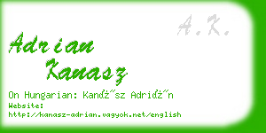 adrian kanasz business card